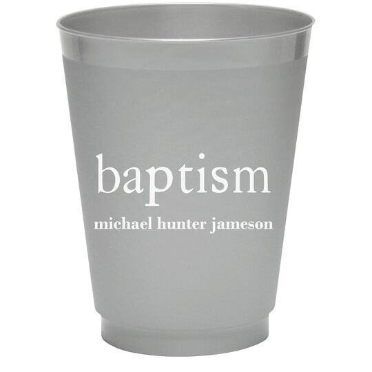 Big Word Baptism Colored Shatterproof Cups